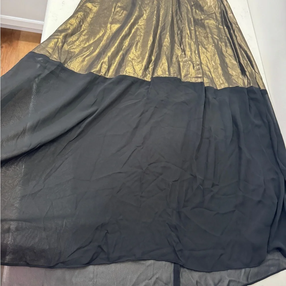 BCBGeneration Metallic Gold and Black Maxi Dress - Picture 9 of 11
